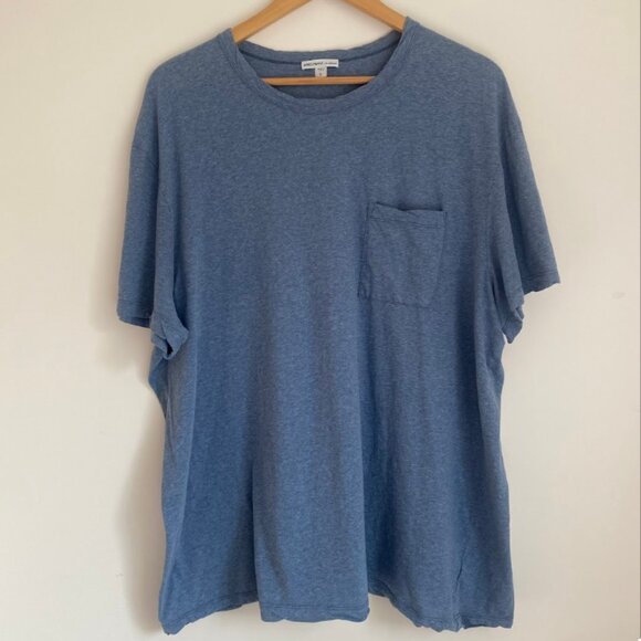 James Perse Men’s Pocket T-Shirt 100% Cotton Blue Size XXL - Picture 1 of 7